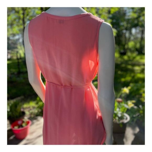 Thyme Maternity Tunic Tank Top V Neck Tie Waist Sz S - Picture 11 of 15